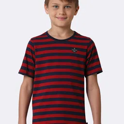 Van Heusen Boys Striped Pure Cotton T-shirt-image-95