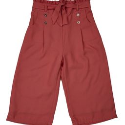 Peppermint Girls Relaxed Flared High-Rise Pleated Culottes Trousers-picture-4