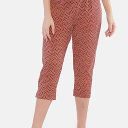 Weaves of Tradition Women Hand Block Printed Cotton High-Rise Cigarette Trousers-picture-8