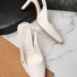ELLE Pointed Toe Slim Heel Mules-44