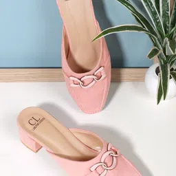 Carlton London Round Toe Block Mules-57