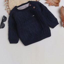 Yellow Apple Boys Cable Knit Woollen Pullover-image-76