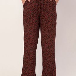 Moomaya Women Mid-Rise Animal Printed Lounge Pant-image-6