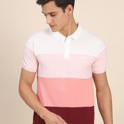 Dennis Lingo Colourblocked Polo Collar Regular Fit T-shirt-image-11