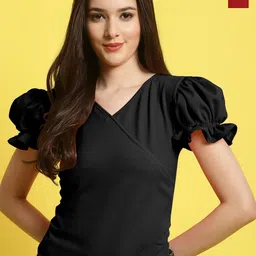 Fabflee Pack Of 2 Puff Sleeve Top-image-26