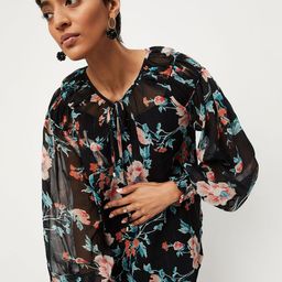 max Black Floral Print Top-picture-17
