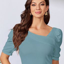 Dream Beauty Fashion V-Neck Puff Sleeve Top-picture-44