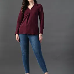 Myshka Mandarin Collar Flared Sleeve Top-picture-48