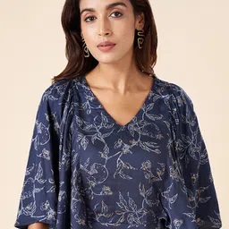 AKKRITI BY PANTALOONS Floral Printed Flared Sleeve Top-picture-52