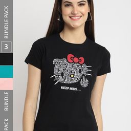 Fabflee Pack of 3 Printed Cotton T-shirt-picture-47