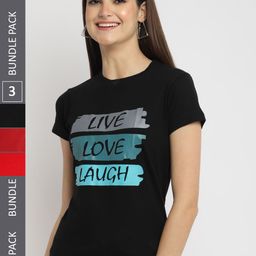 Fabflee Pack of 3 Printed Cotton T-shirts-picture-31