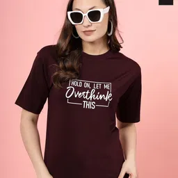 Clora Creation Pack Of 2 Typography Printed Round Neck Short Sleeves T-shirts-96