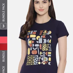 Fabflee Pack Of 3 Printed Cotton T-shirt-picture-6