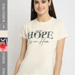 Fabflee Pack Of 3 Printed Cotton T-shirt-picture-24