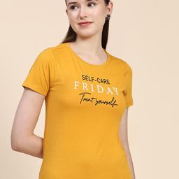 Outflits Typography Printed Round Neck Cotton T-shirt-image-27