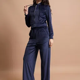 Tokyo Talkies Crop Hooded Sweatshirt & Wide Leg Trousers-20