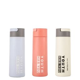 WELOUR Pink & White 3 Pieces Glass Water Bottles 450ml-image-33