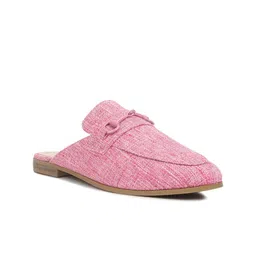 London Rag Women Buckled Woven Design Mules-55
