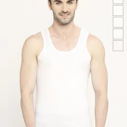 VIP Pack Of 6 Sleeveless Cotton Innerwear Vests VP-MI-VS-COLFN-10P-PO6-80-image-73