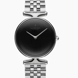 Nordgreen Women Black Mother of Pearl Dial & Silver Toned Stainless Steel Bracelet Style Straps Analogue Watch-image-94