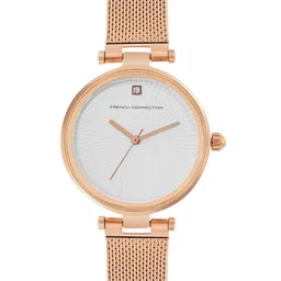 French Connection Women Haven Patterned Dial Bracelet Style Strap Analogue Watch FCN00070B-14