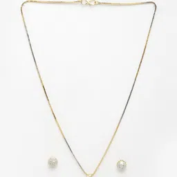 DressBerry Gold-Plated CZ-Studded Jewellery Set With Bracelet & Ring-15