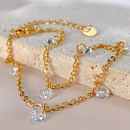 Peora Gold-Plated Beaded Anklet-picture-39