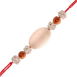 I Jewels Men Gold-Plated & White Pearl Bracelet Rakhi-image-33