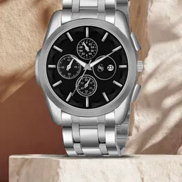 Shocknshop Men Stainless Steel Analogue Chronograph Watch WCH81Silver-33