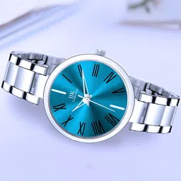 IIK COLLECTION Women Embellished Dial & Stainless Steel Bracelet Style Straps Analogue Watch IIK-2061W-image-12