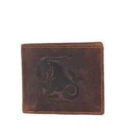 Alvaro Castagnino Men Brown Self Design Leather Two Fold Wallet-53