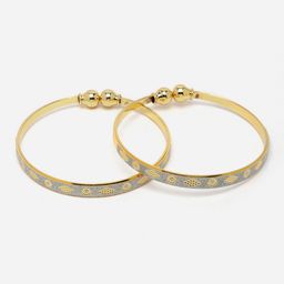 Anouk Women Set Of 2 Gold-Toned Gold-Plated Kada Bracelet-picture-3