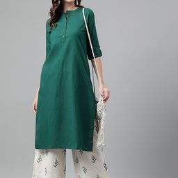 Neemiya Ethnic Motifs Printed Straight Kurta With Palazzos-picture-28