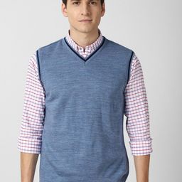 Peter England Casuals Men Blue Cardigan-picture-15
