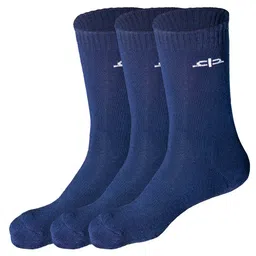 Heelium Kids Pack of 3 Navy Blue Solid Anti Bacterial Bamboo Calf Length Socks-51