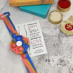 EL REGALO Boys Patterned Wrapround Rakhi With Roli Chawal-image-24