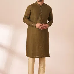 Manyavar Men Mandarin Collar Kurta-image-61