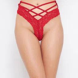 SECRETS BY ZEROKAATA Women Self-Design Lace Thongs-image-42