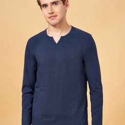 Urban Ranger by pantaloons Henley Neck Slim Fit T-shirt-image-31