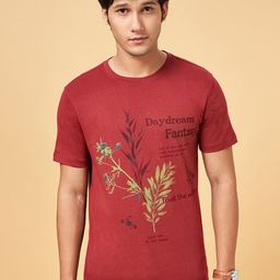 Urban Ranger by pantaloons Floral Printed Cotton Slim Fit T-shirt-image-71