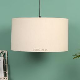 BTR CRAFTS Off White Cylindrical Shaped Contemporary Ceiling Lamp-image-95