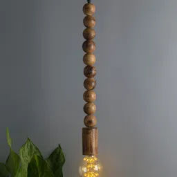 Homesake Brown Textured Handcrafted Pendant Lamp-image-15