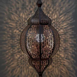 Homesake Copper-Toned Textured Hanging Lantern-43