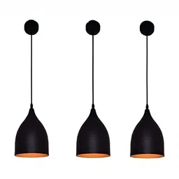 Areezo Black & Orange 3 Pieces Ceiling Lamps-image-97