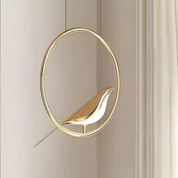 Areezo Gold-Toned Aluminium Abstract Shaped Ceiling Lamp-11