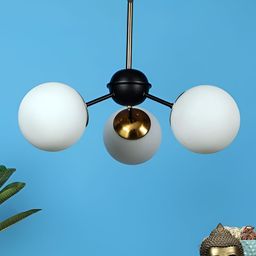 ELIANTE Gold Toned & Black Iron Contemporary Ceiling Lamp-9