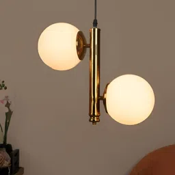 ELIANTE Gold Toned and White Iron Contemporary Ceiling Lamp-picture-40