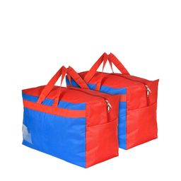 Kuber Industries Set Of 2 Blue Solid Travel Duffle Bag-32
