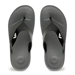 Adda Men Grey & Black Rubber Thong Flip-Flops-51