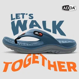 Adda Men Blue Rubber Thong Flip-Flops-image-11